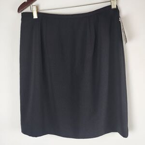 NORTON MCNAUGHTON WOMEN'S BLACK LINED SKIRT SIZE 12 PETITE